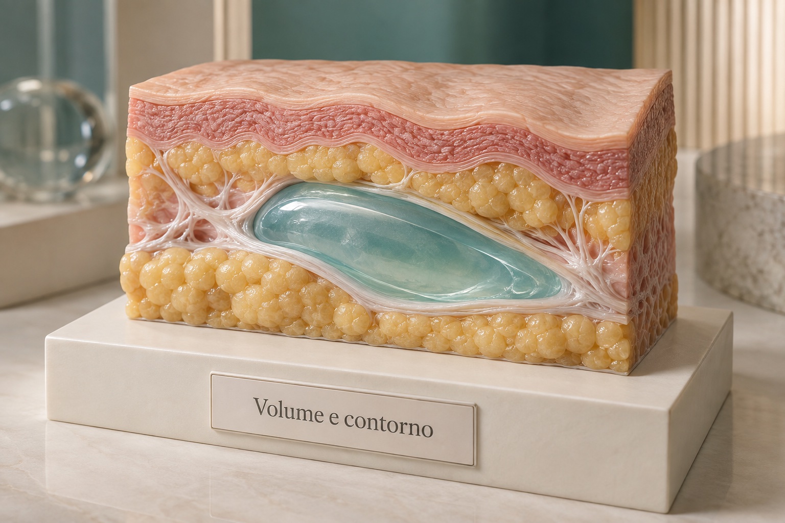 Modelo físico conceitual de tecidos e elemento de volume.